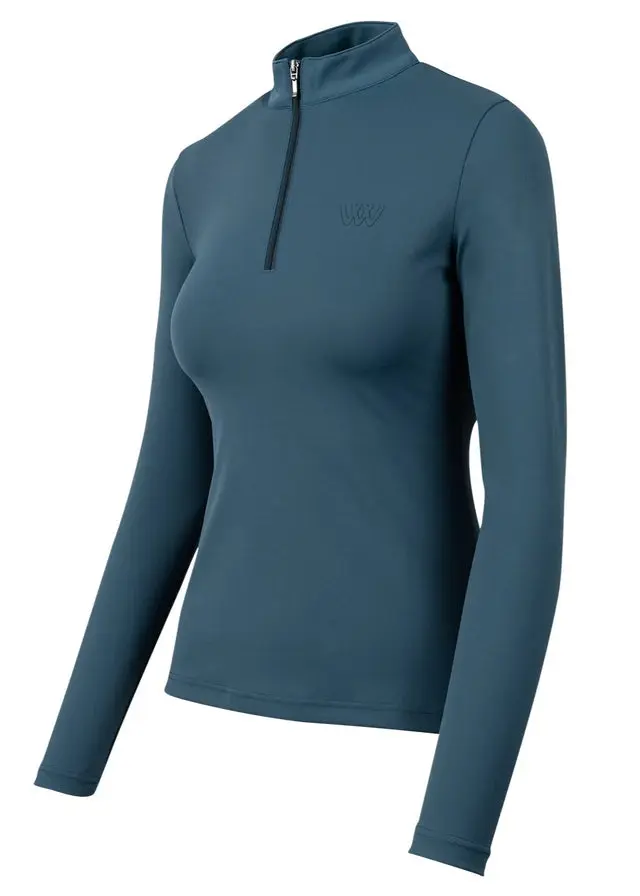 Woof Wear Petrol Blue Long Sleeve Ladies Tech Riding Shirt - Image 3